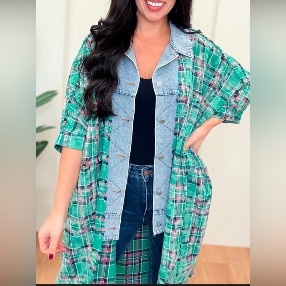 White Birch Memory Maker Shacket size Small